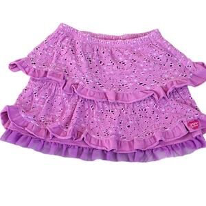 Naartjie Girl's Purple Tiered Skirt Size 5 Years